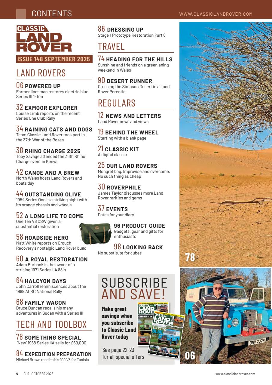 Classic Land Rover Magazine Preview Pages