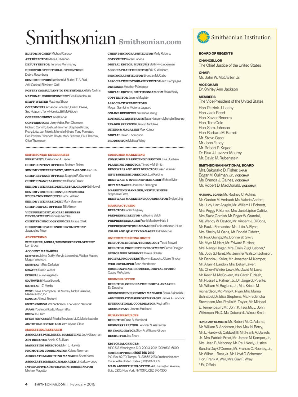 Smithsonian Magazine Preview Pages