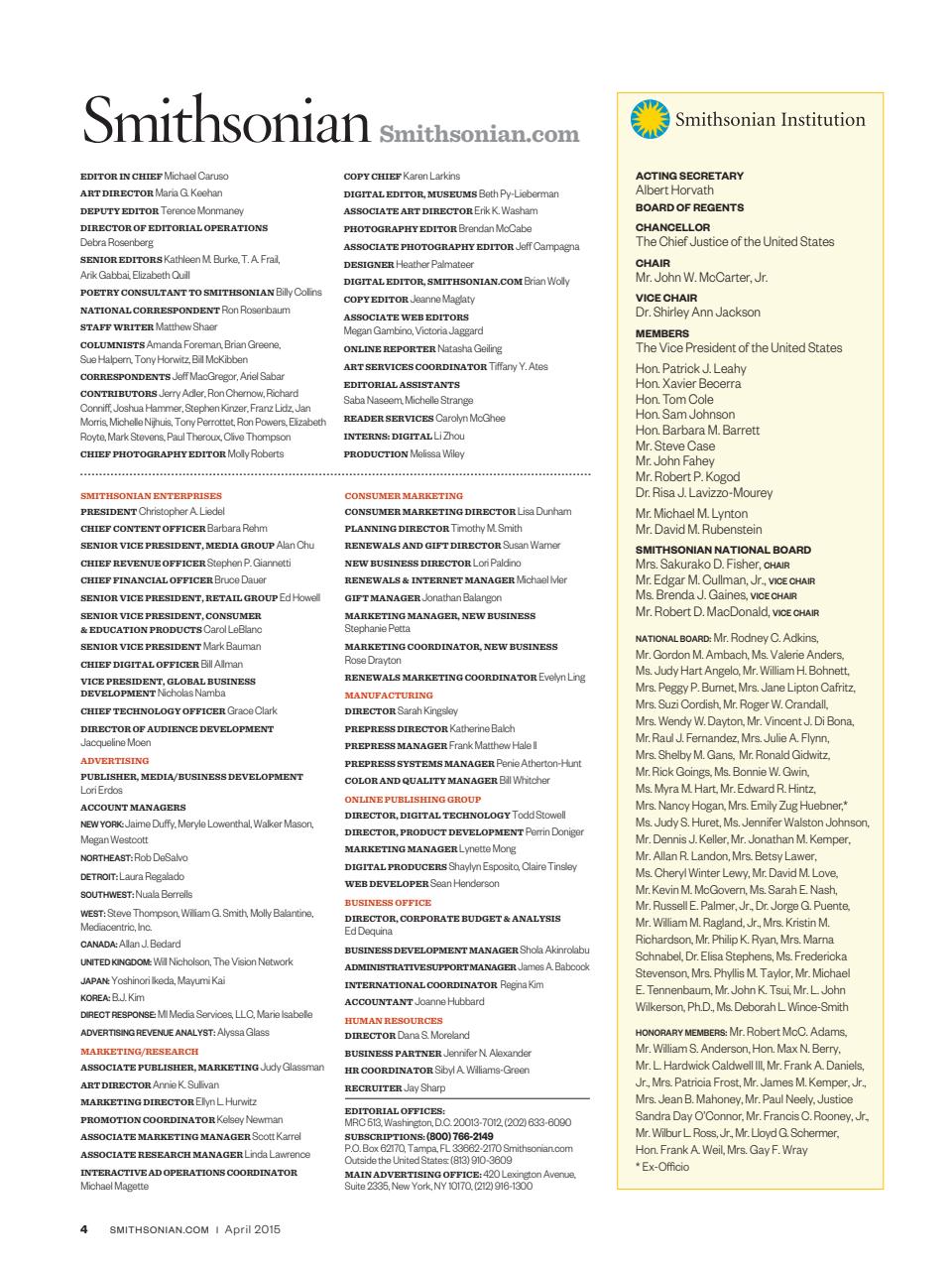 Smithsonian Magazine Preview Pages