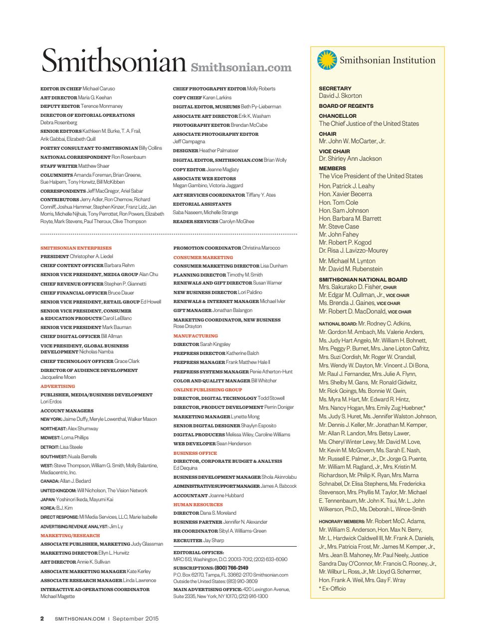 Smithsonian Magazine Preview Pages