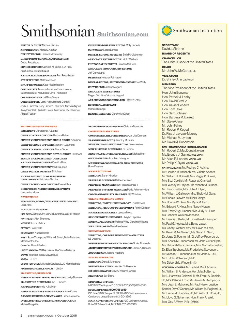 Smithsonian Magazine Preview Pages