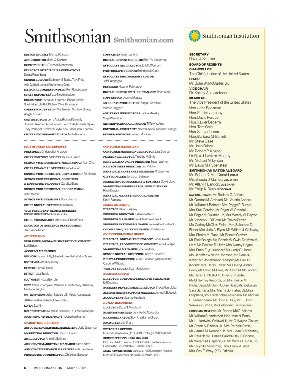 Smithsonian Magazine Preview Pages