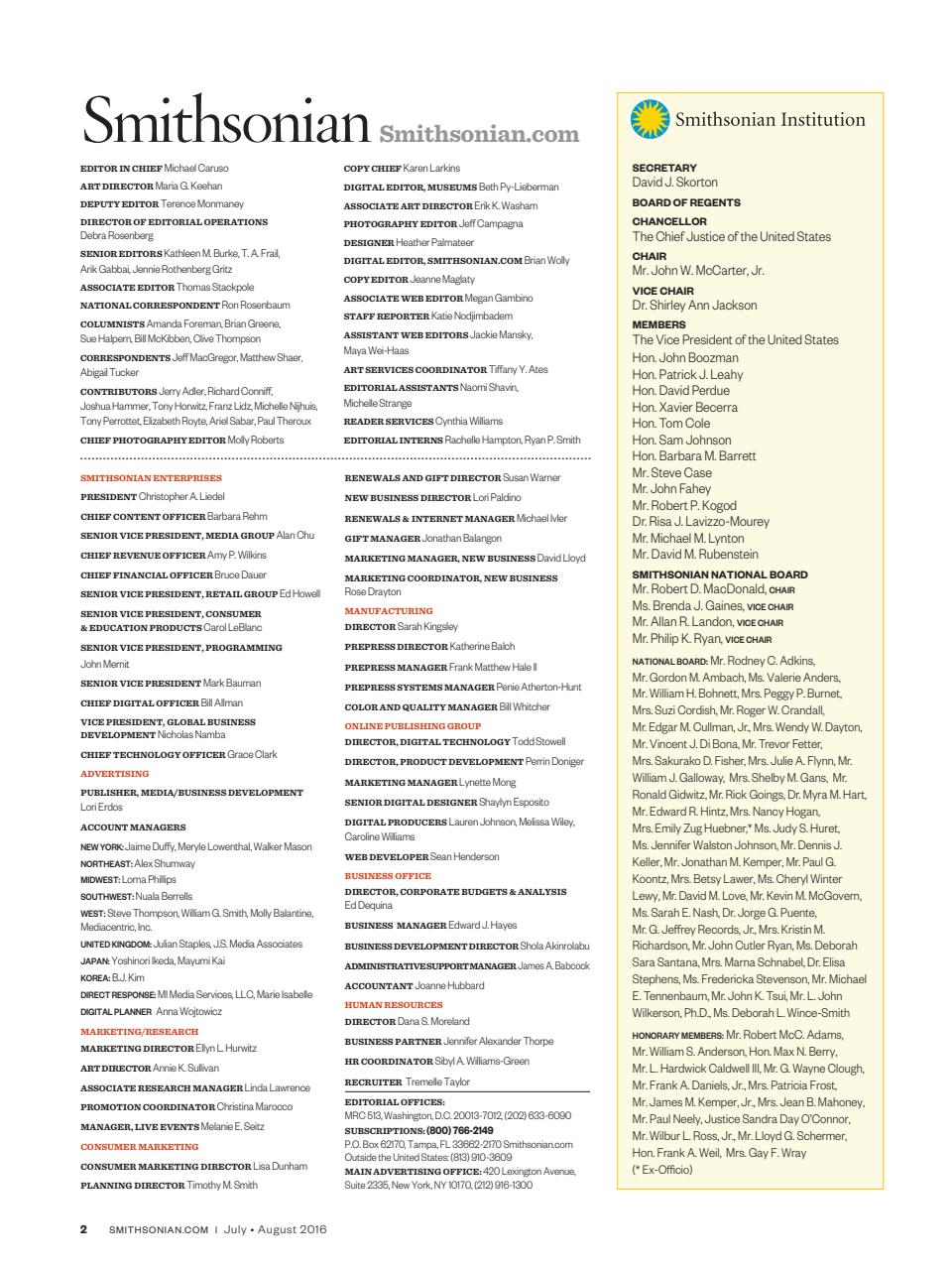 Smithsonian Magazine Preview Pages