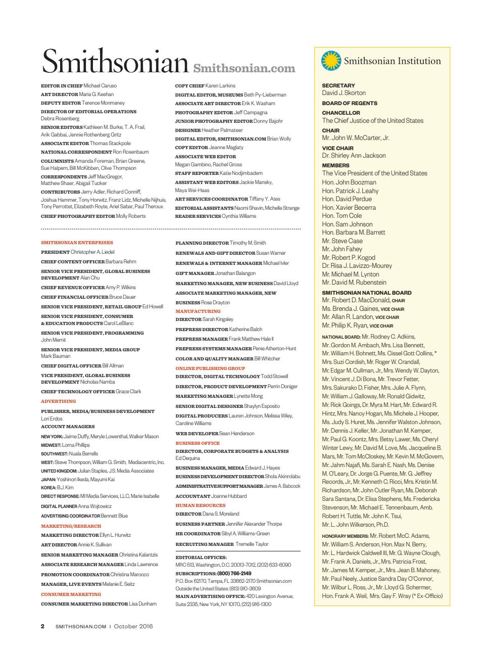 Smithsonian Magazine Preview Pages