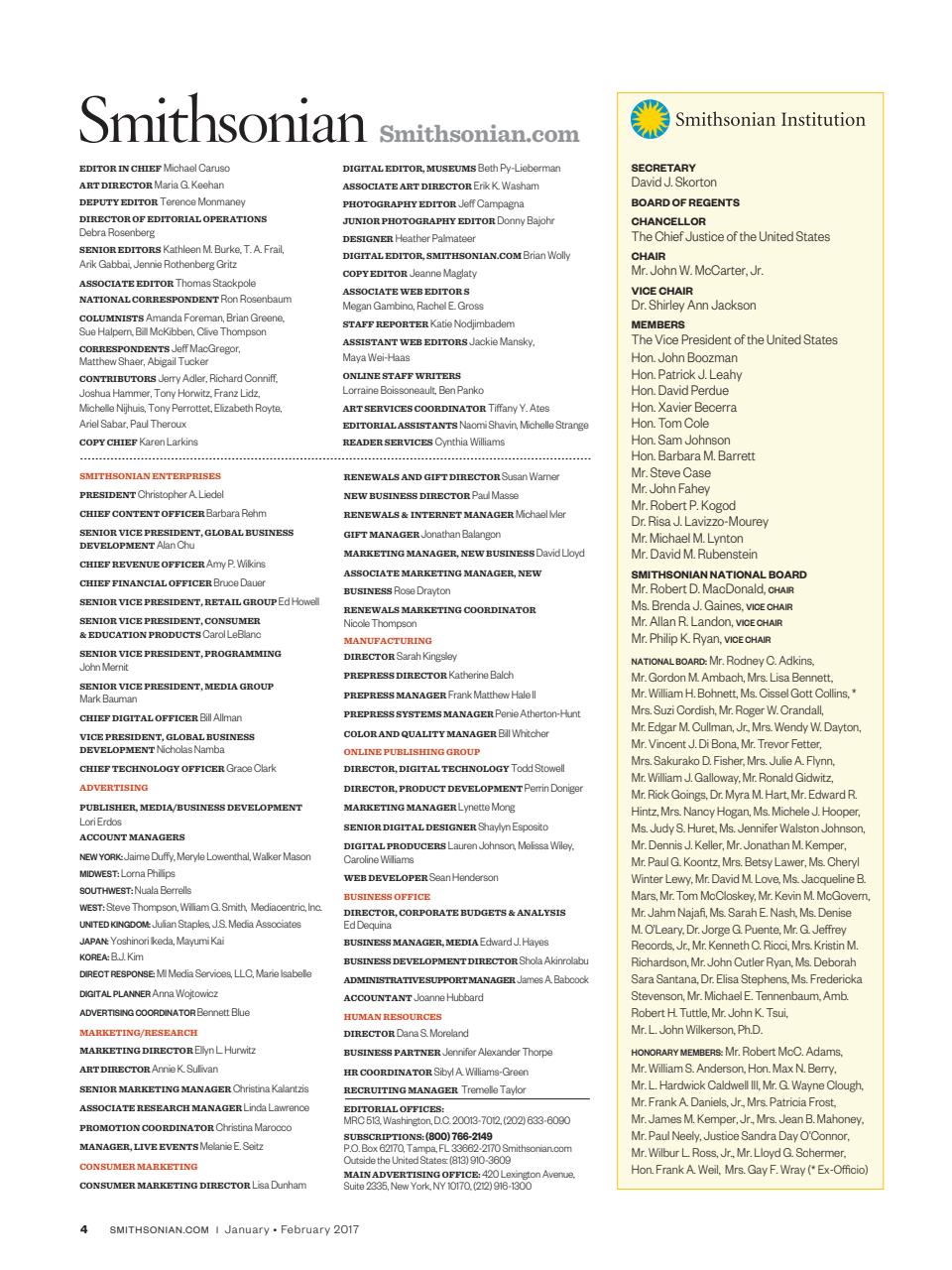 Smithsonian Magazine Preview Pages