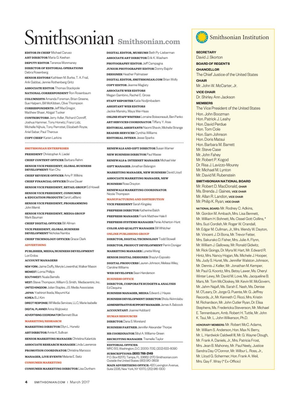 Smithsonian Magazine Preview Pages