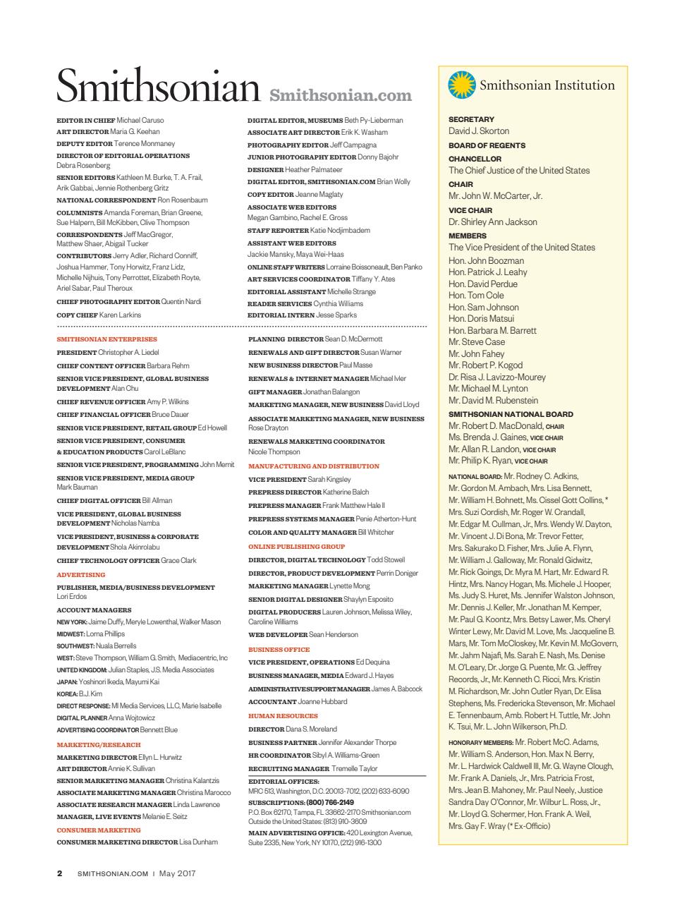 Smithsonian Magazine Preview Pages