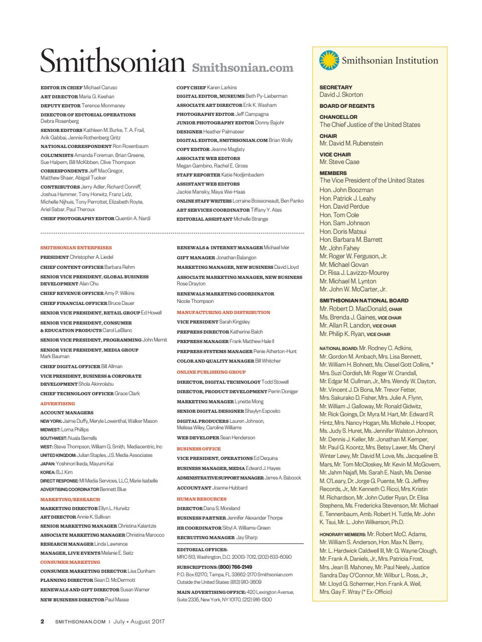 Smithsonian Magazine Preview Pages