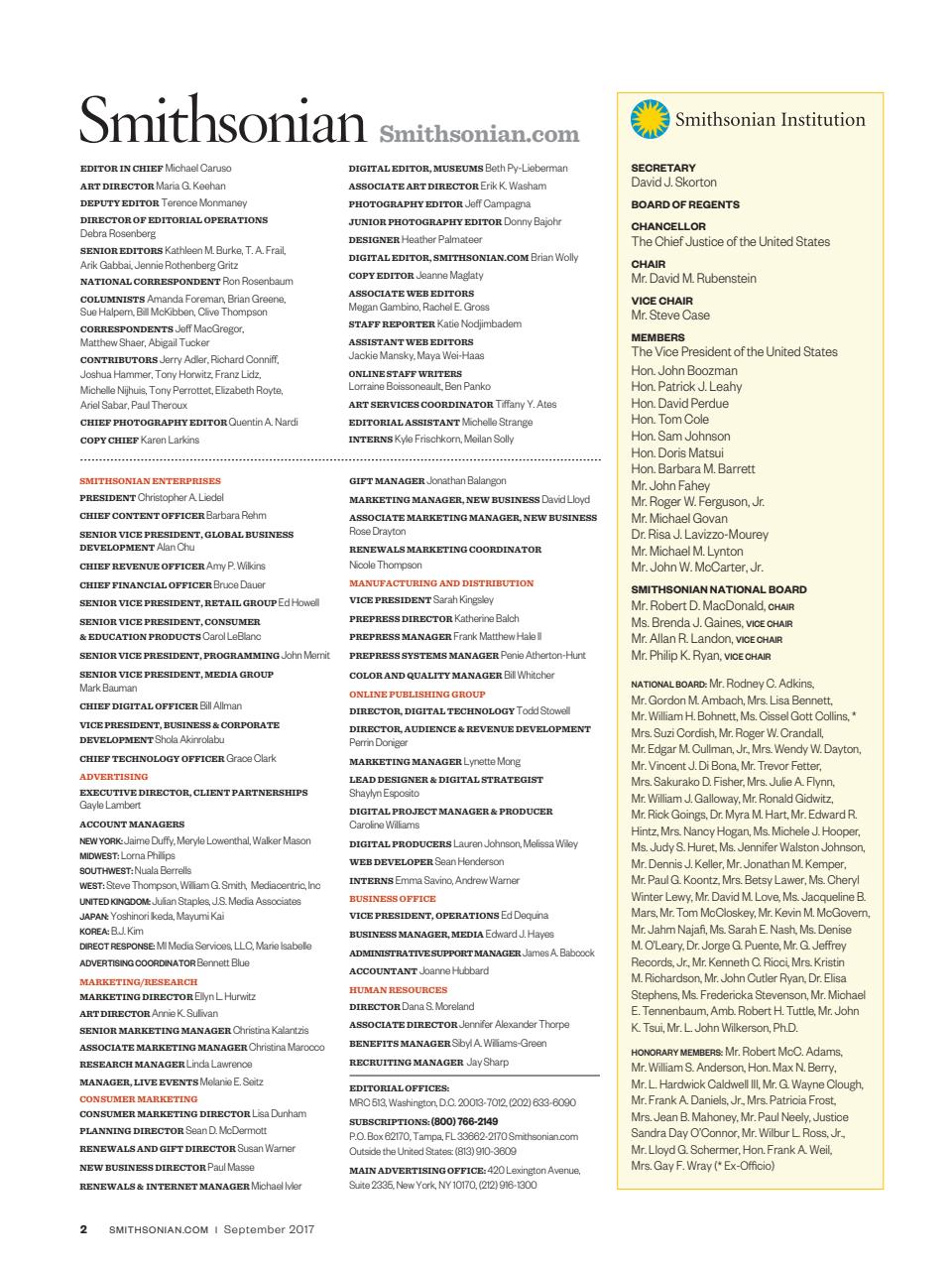 Smithsonian Magazine Preview Pages