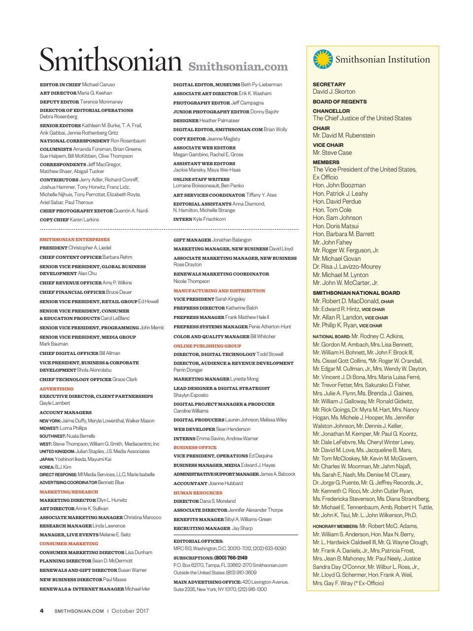 Smithsonian Magazine Preview Pages