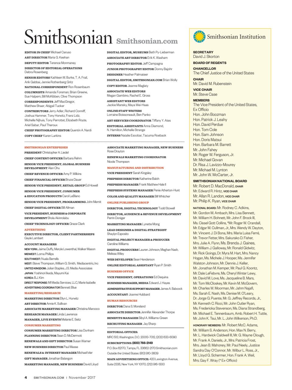 Smithsonian Magazine Preview Pages