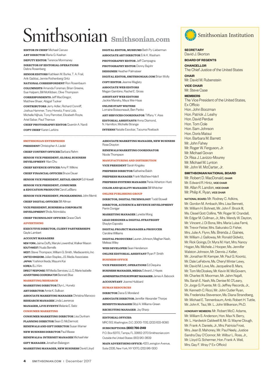 Smithsonian Magazine Preview Pages