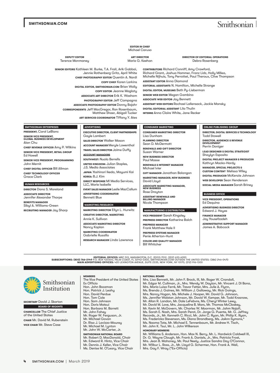 Smithsonian Magazine Preview Pages