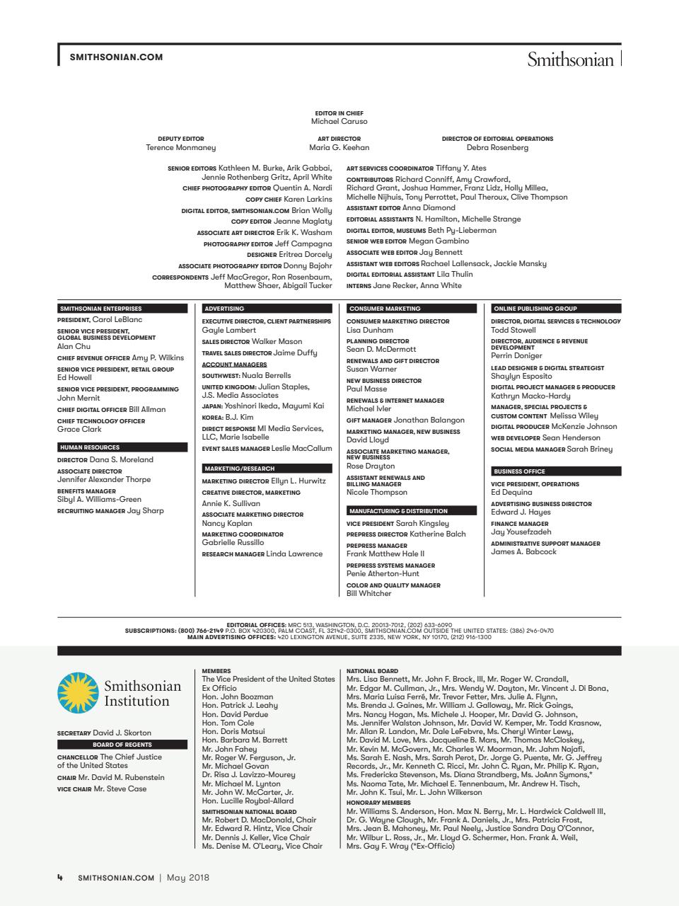 Smithsonian Magazine Preview Pages
