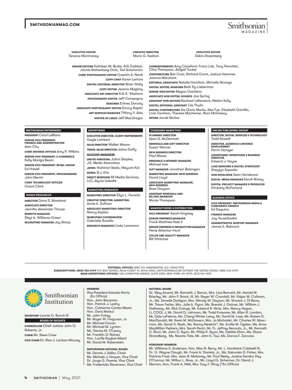 Smithsonian Magazine Preview Pages