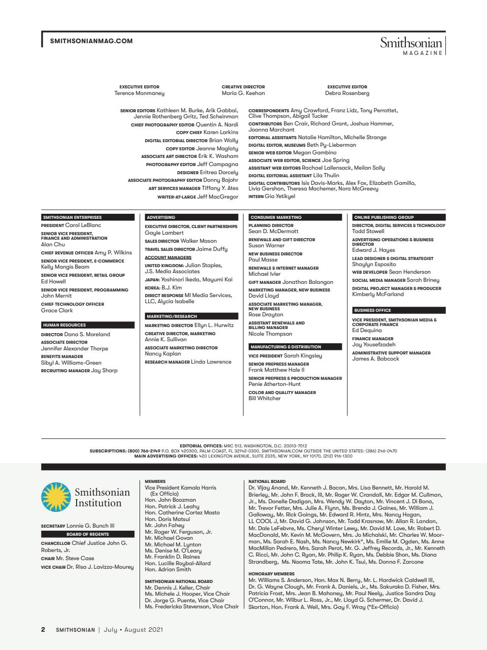 Smithsonian Magazine Preview Pages