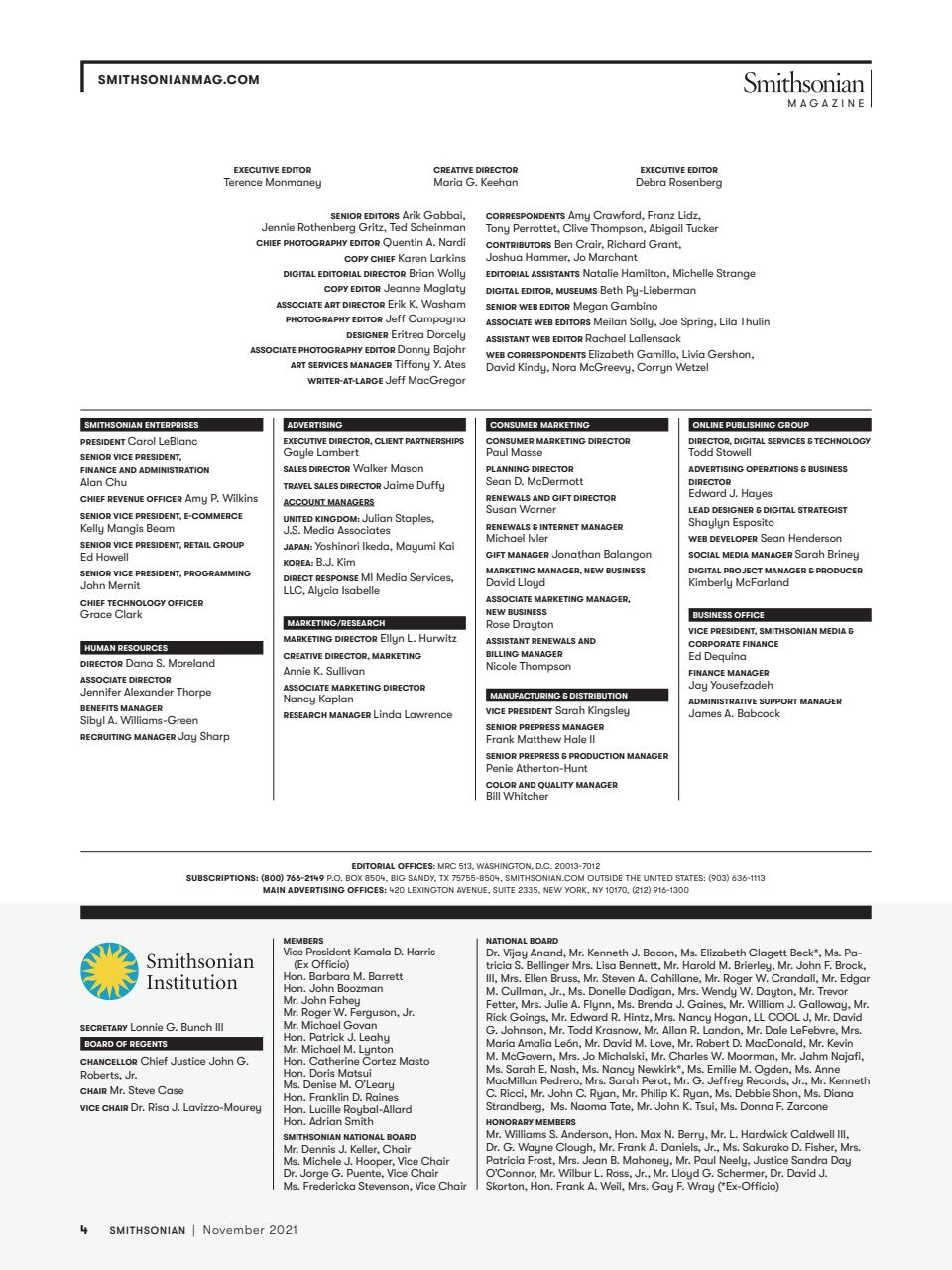Smithsonian Magazine Preview Pages