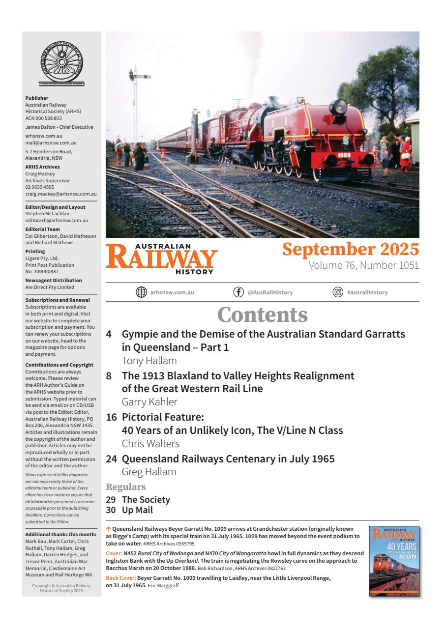 Australian Railway History Preview Pages