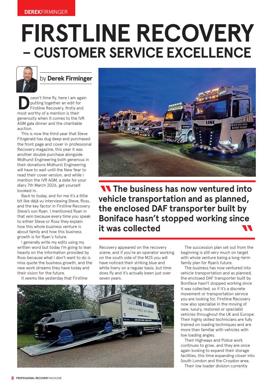 Professional Recovery Magazine Preview Pages