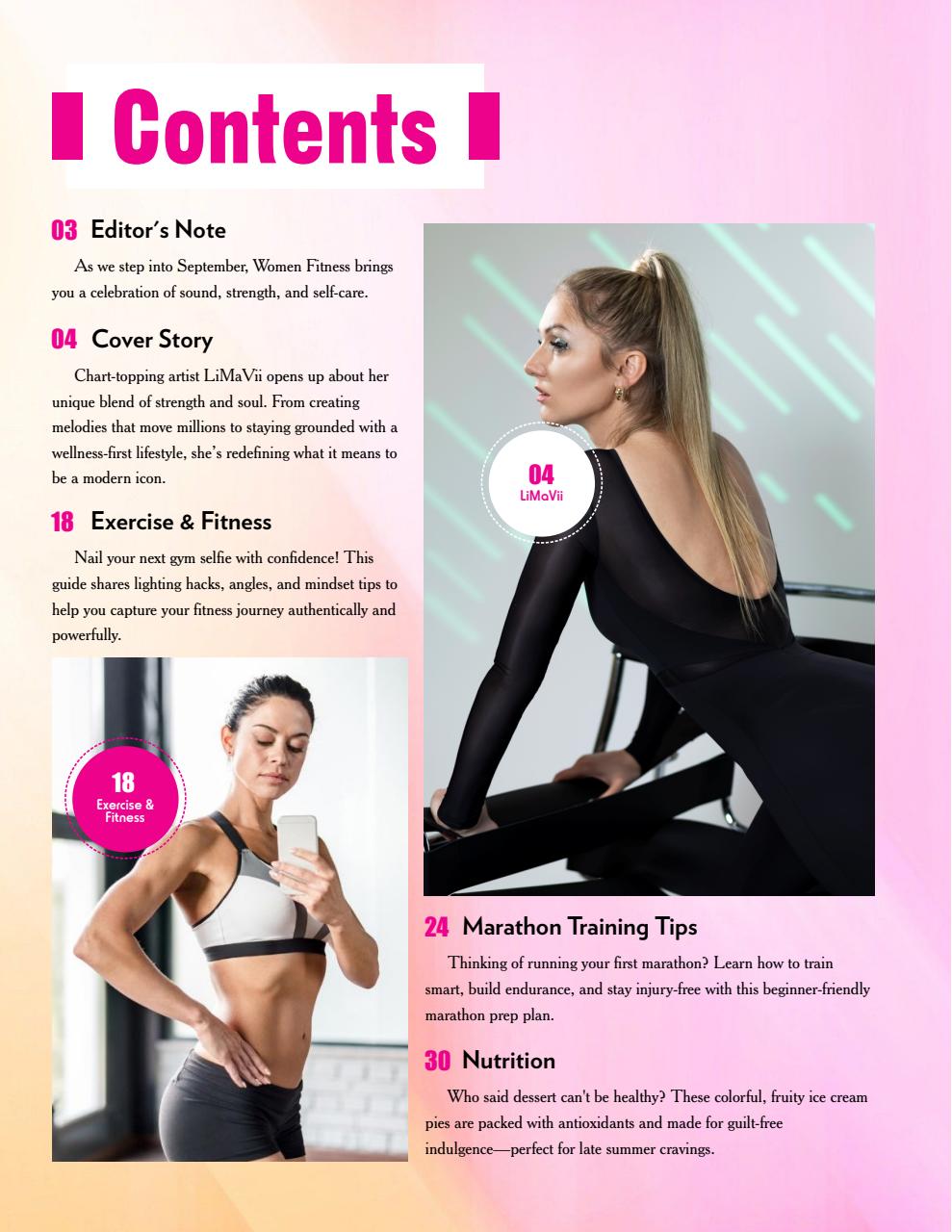 Women Fitness Preview Pages