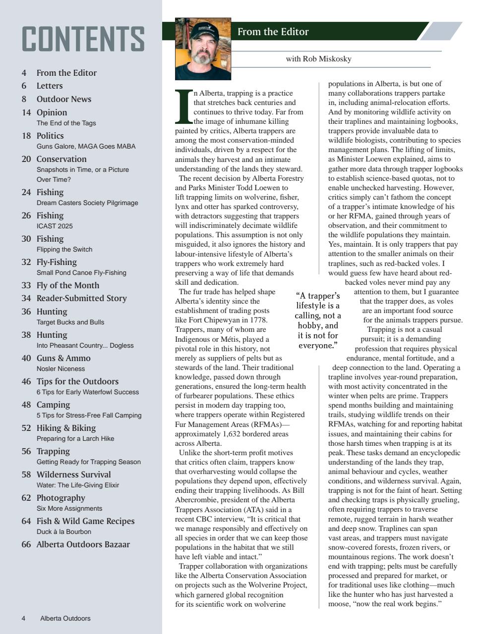 Alberta Outdoors Preview Pages