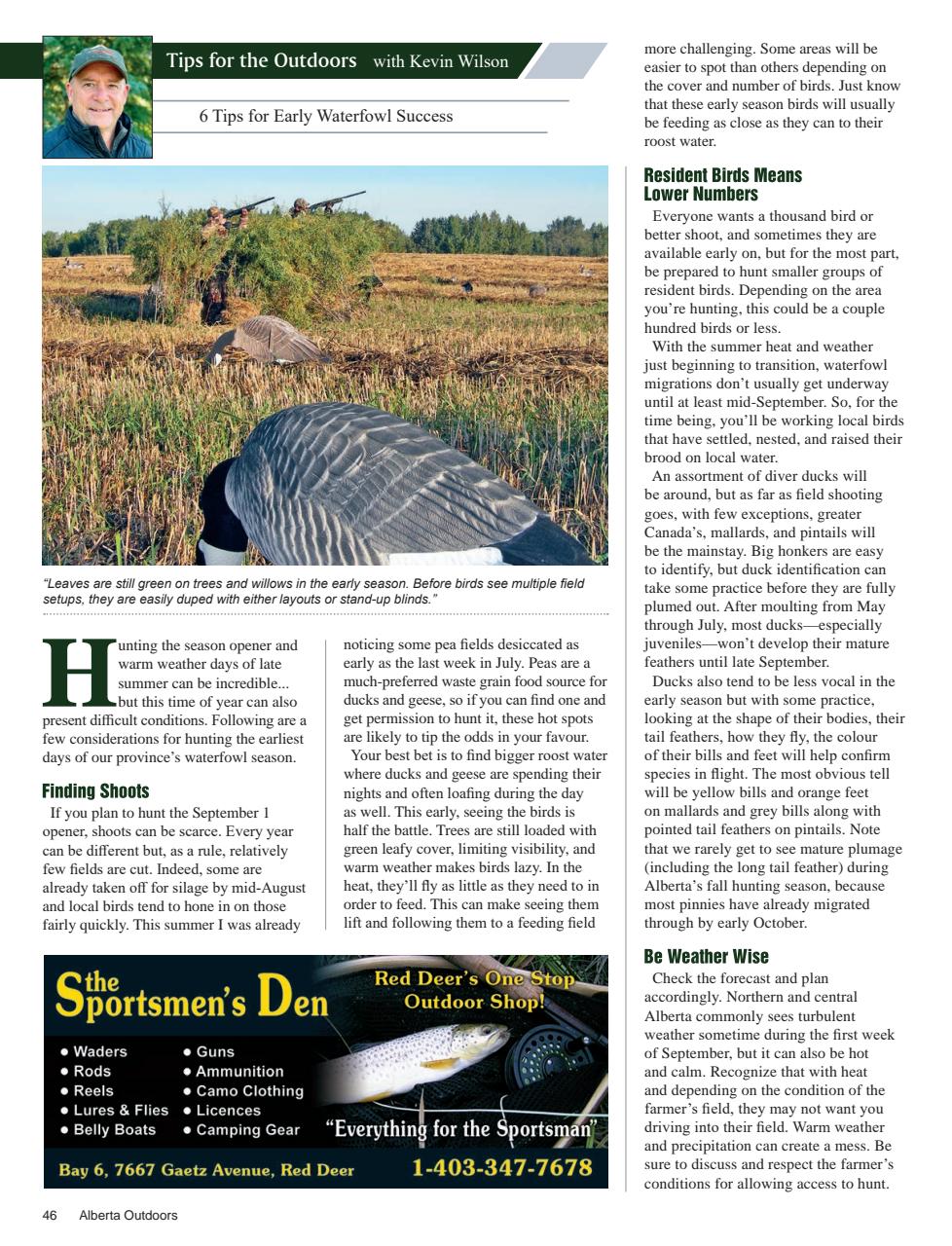 Alberta Outdoors Preview Pages