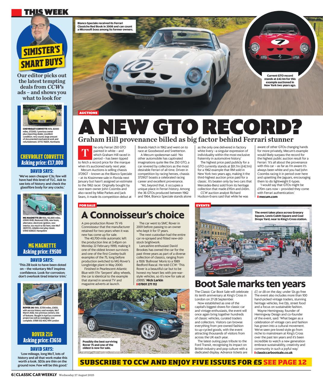 Classic Car Weekly Preview Pages