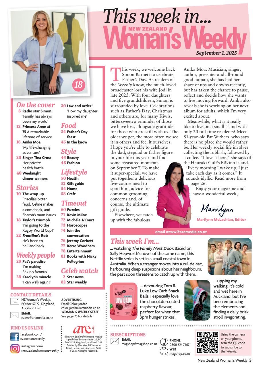 NZ Woman's Weekly Preview Pages