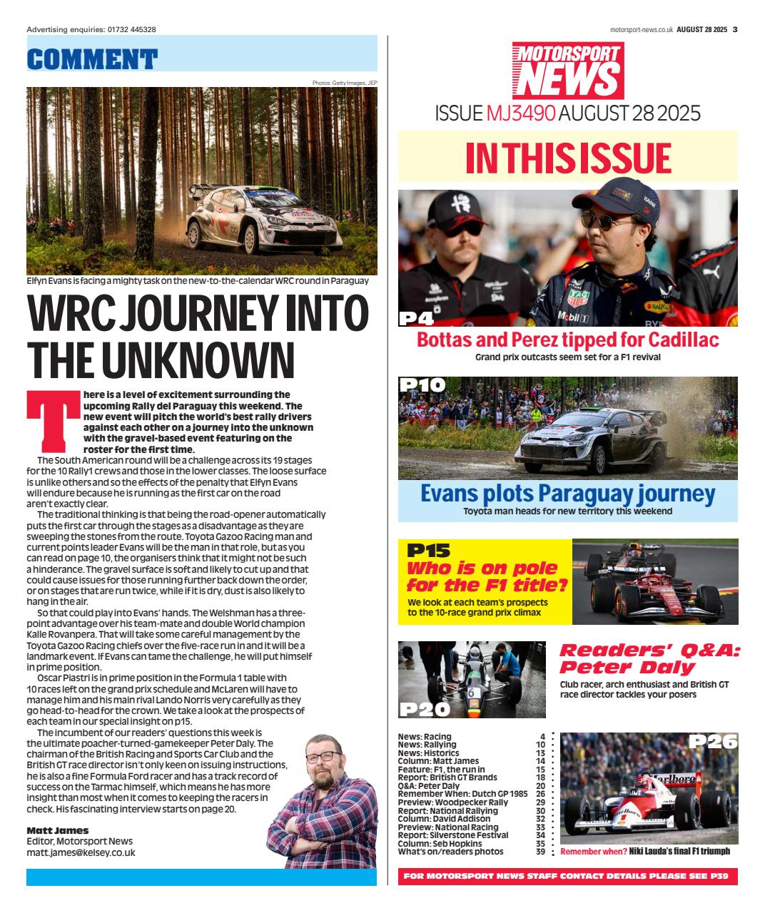 Motorsport News Preview Pages