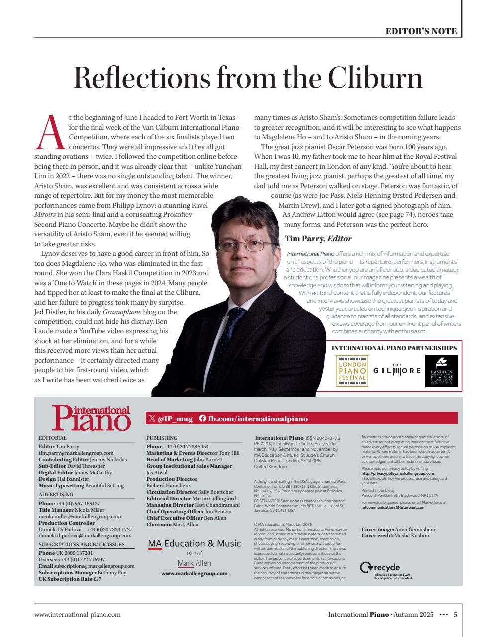 International Piano Preview Pages