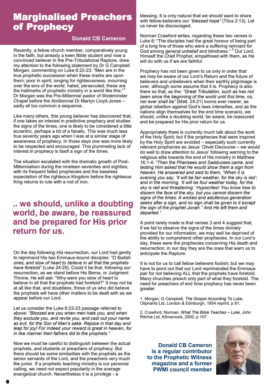 Prophetic Witness Preview Pages