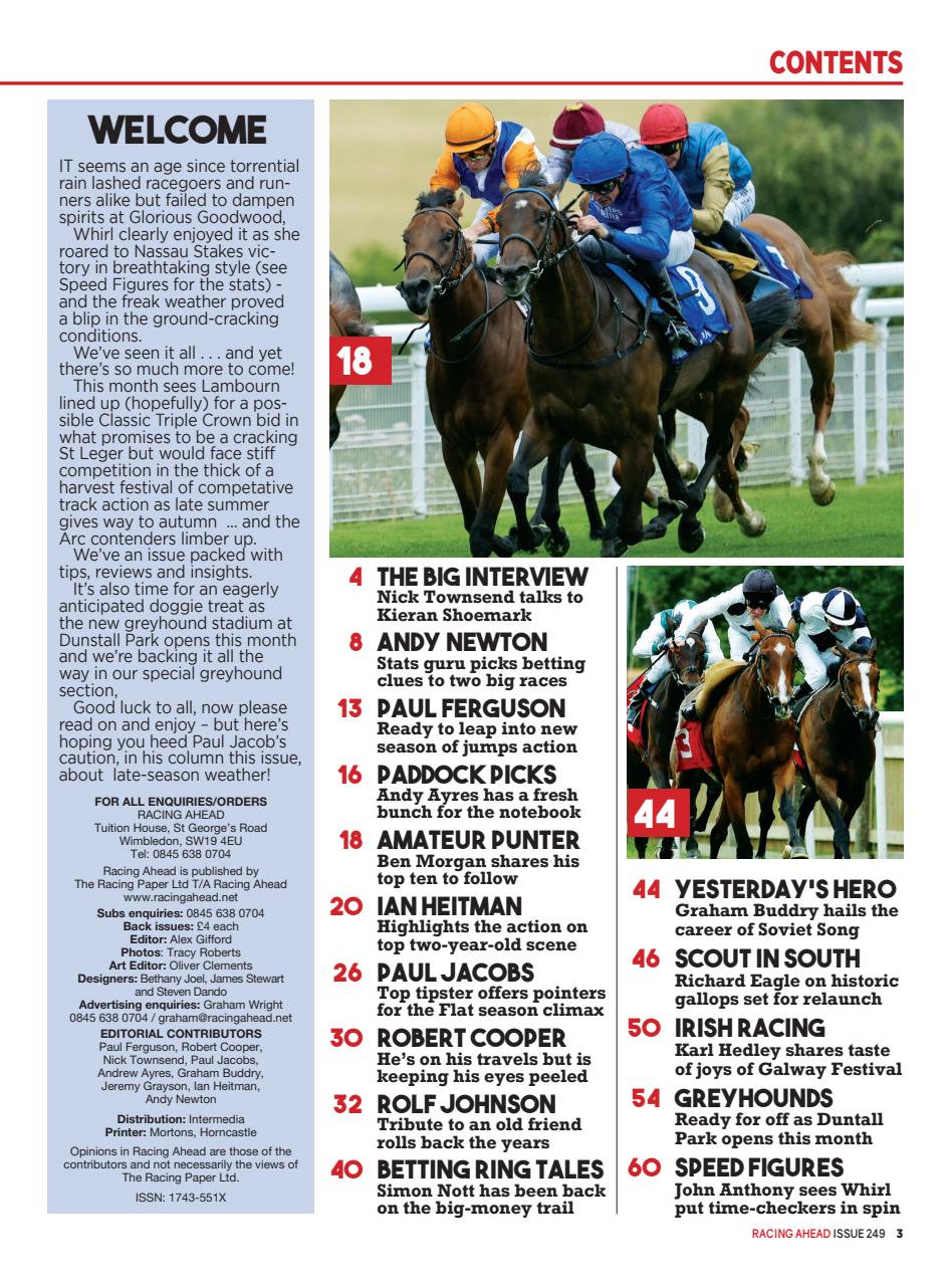 Racing Ahead Preview Pages