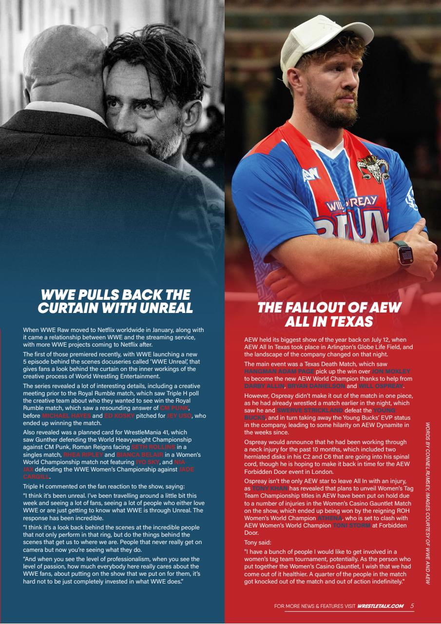 Wrestletalk Magazine Preview Pages