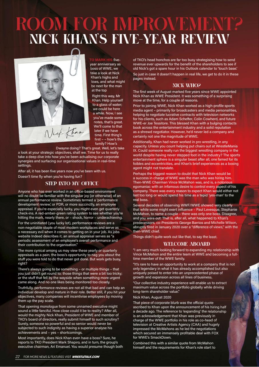 Wrestletalk Magazine Preview Pages