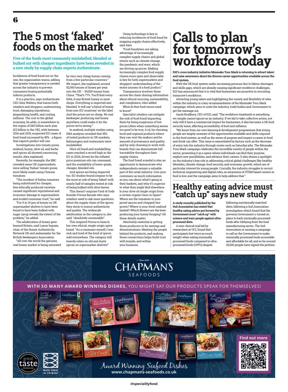 Speciality Food Preview Pages