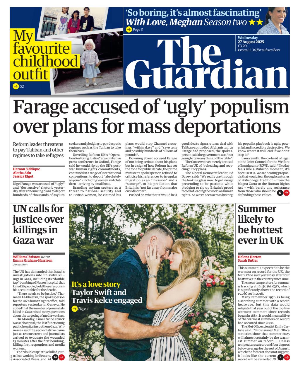 The Guardian Newspaper Preview Pages