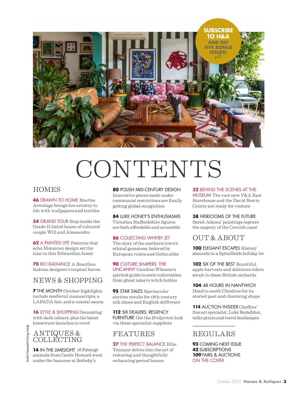 Homes & Antiques Magazine Preview Pages