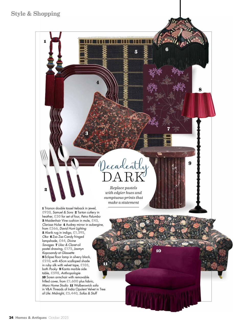 Homes & Antiques Magazine Preview Pages