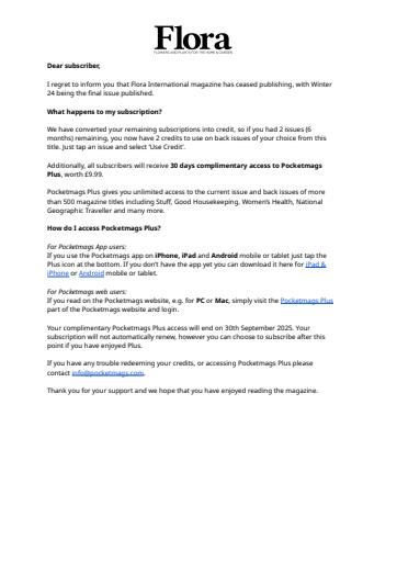 Flora International issue 