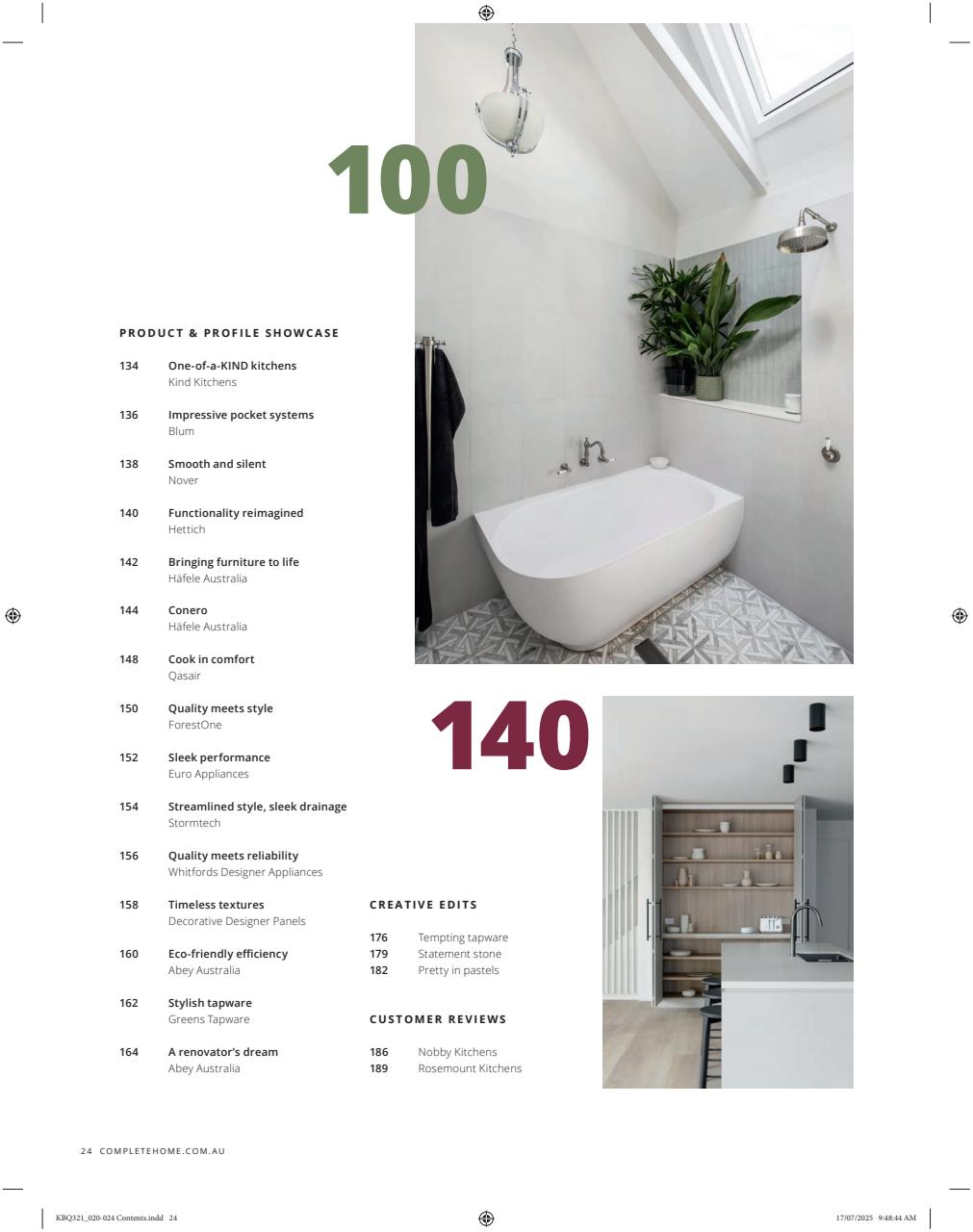Kitchens & Bathrooms Quarterly Preview Pages
