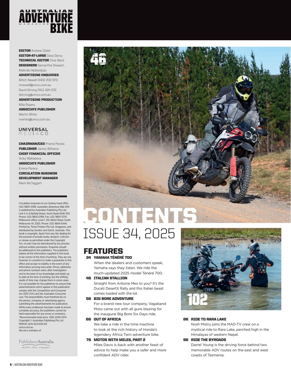 Australian Adventure Bike Preview Pages