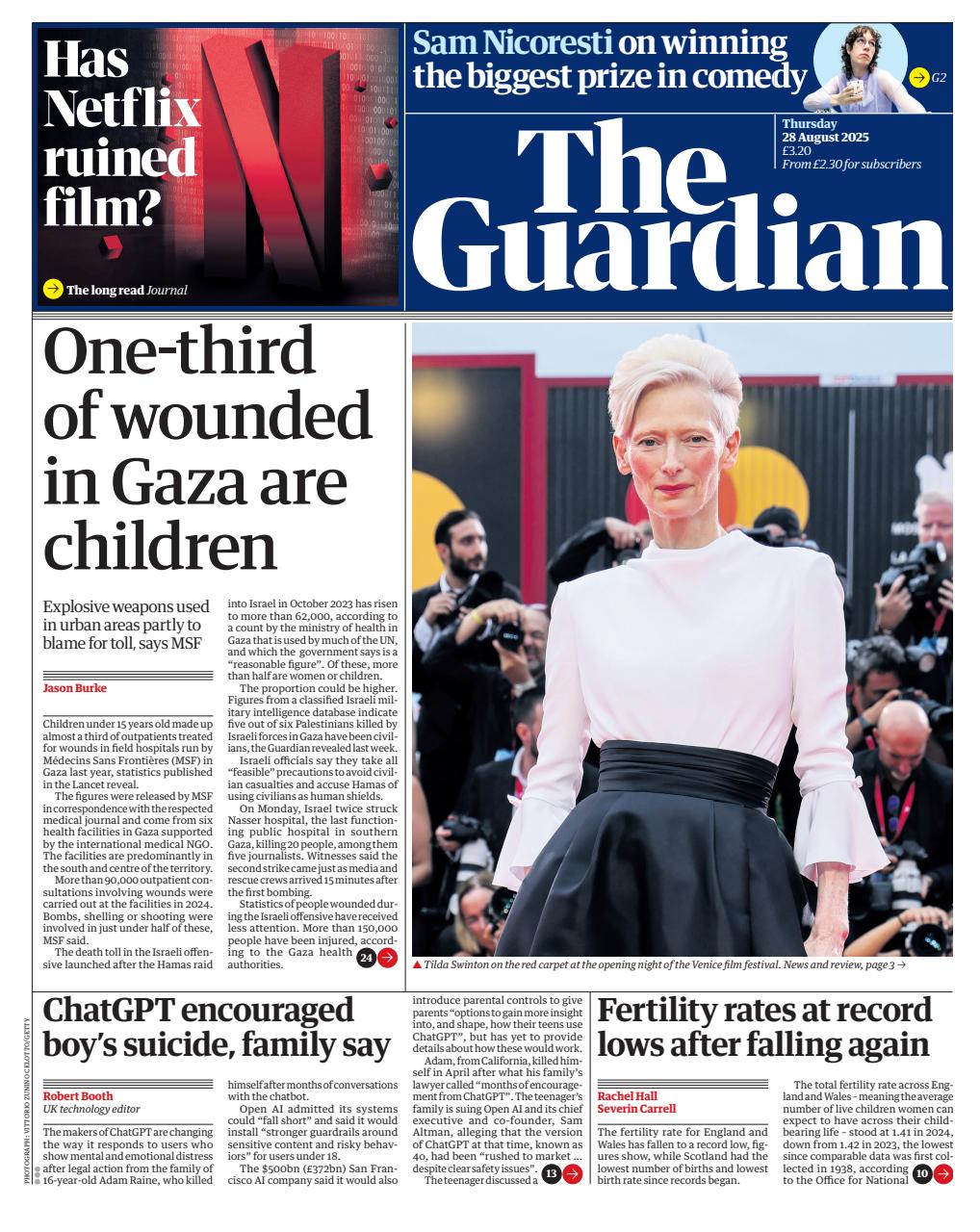 The Guardian Newspaper Preview Pages