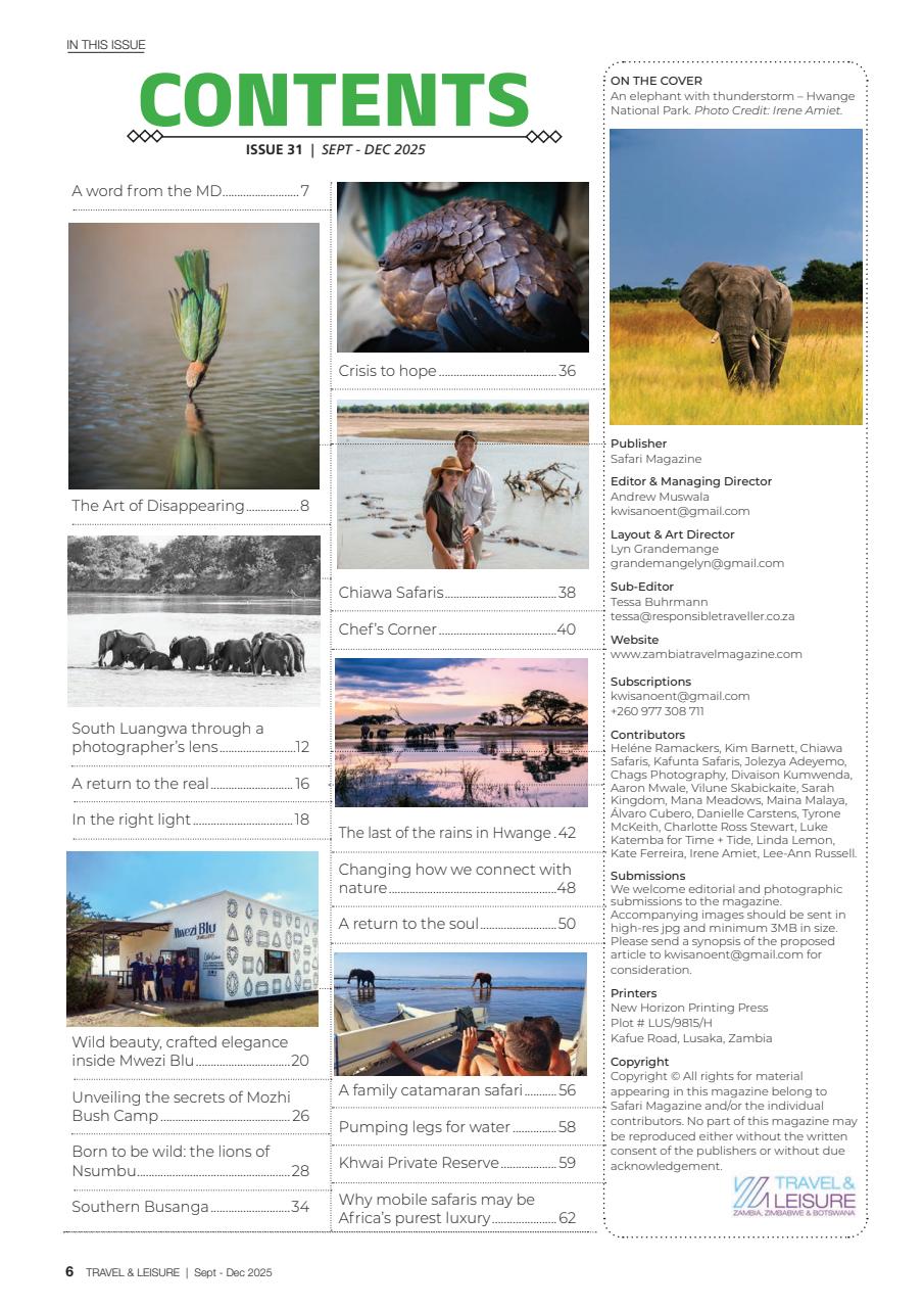 Travel & Leisure Zambia & Zimbabwe Preview Pages