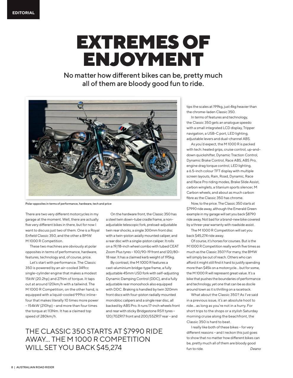 Australian Road Rider Preview Pages