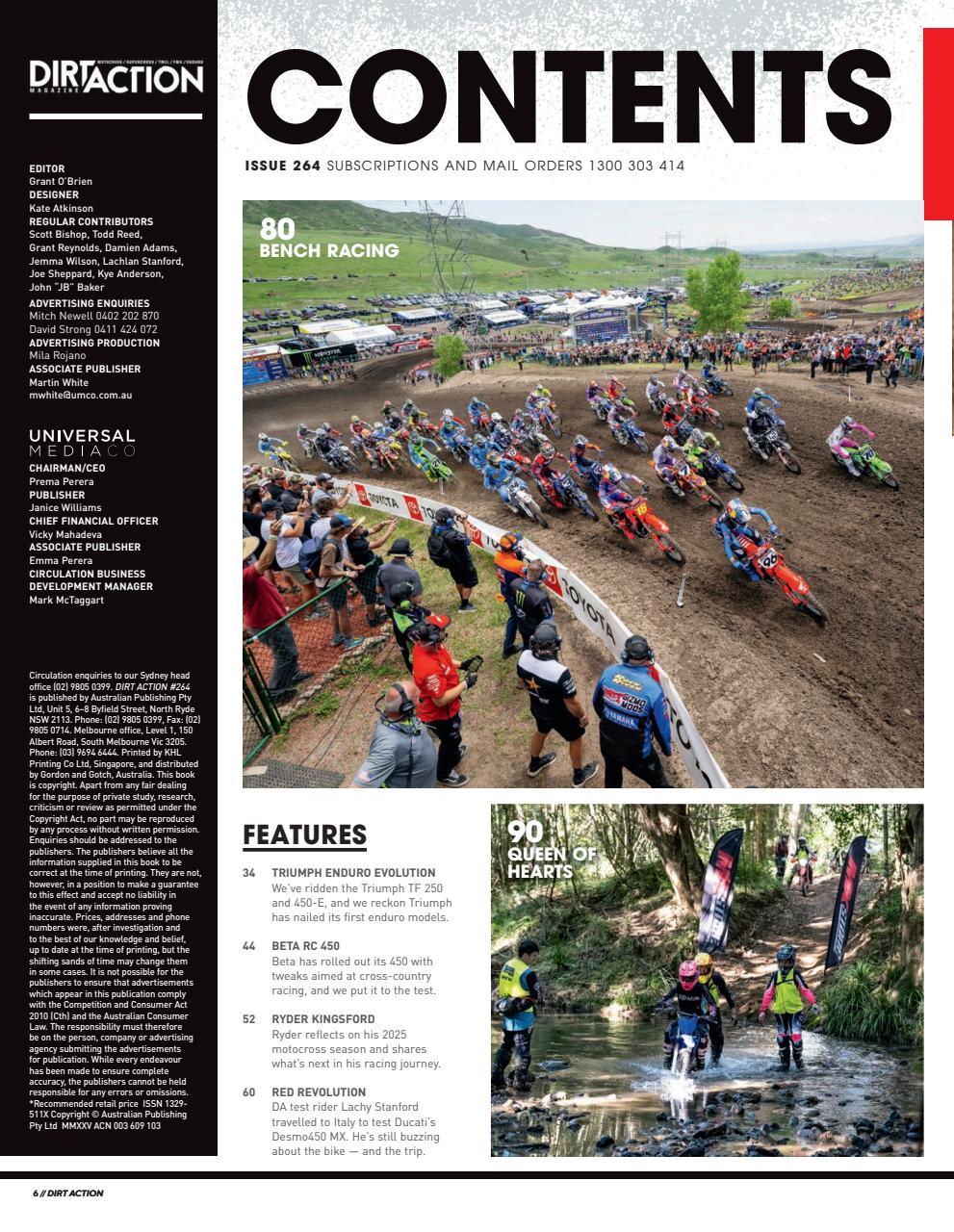 Dirt Action Preview Pages