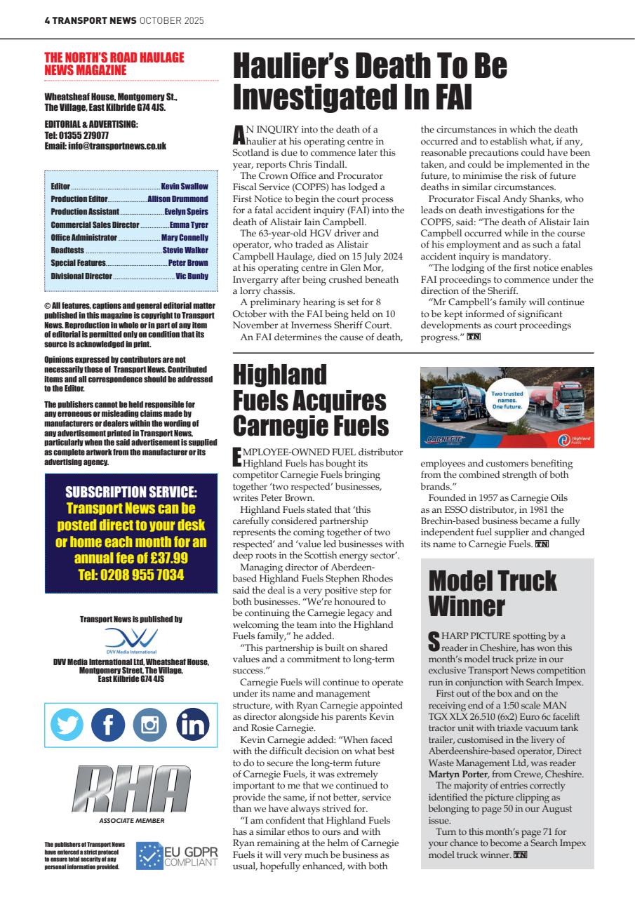 Transport News Preview Pages