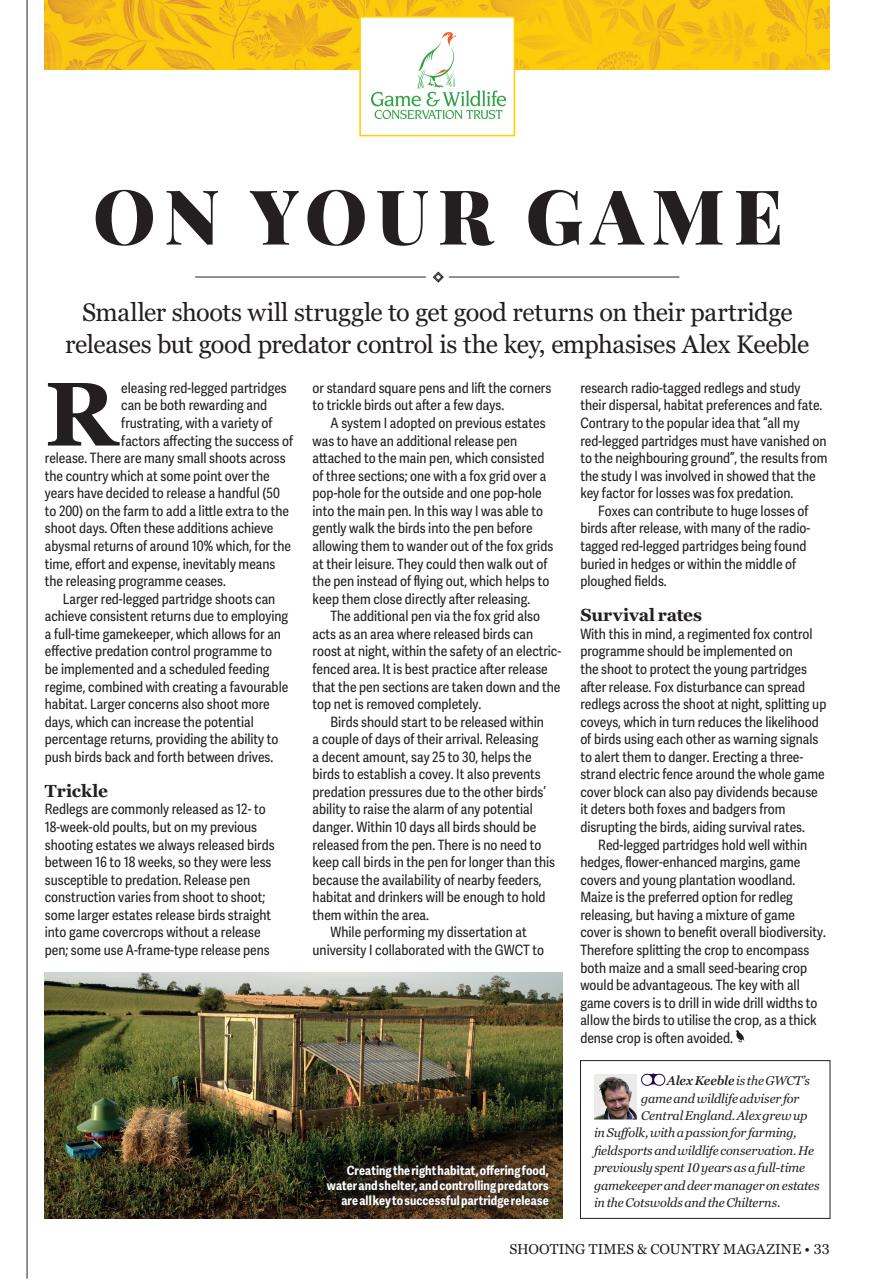 Shooting Times & Country Preview Pages