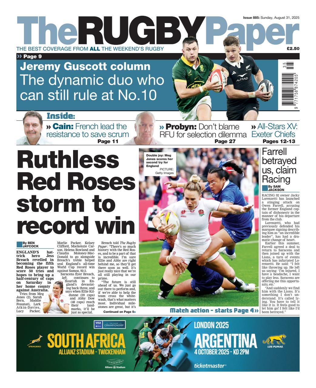 The Rugby Paper Preview Pages