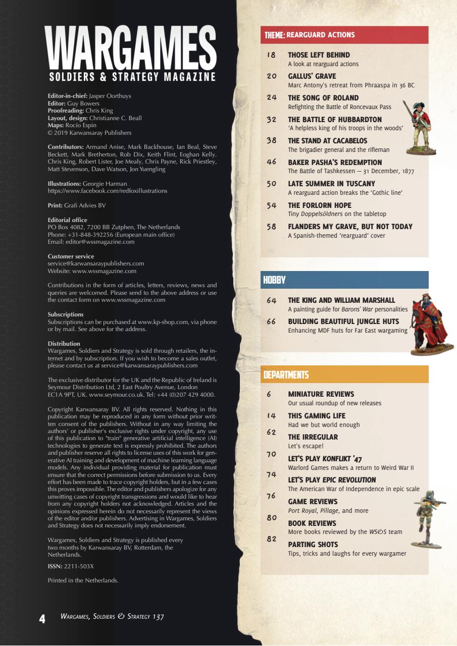 Wargames, Soldiers & Strategy Preview Pages