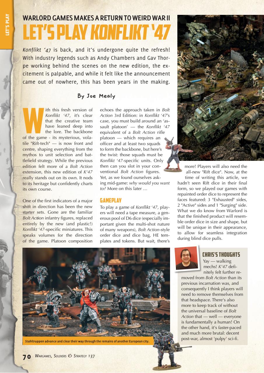 Wargames, Soldiers & Strategy Preview Pages
